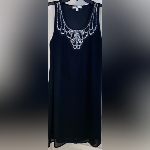 NWT Ya LosAngeles Sz-M Boutique Dress Beautiful Silver Beading Around Neckline - Picture 16 of 16